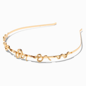 Gold Snakes Metal Headband,