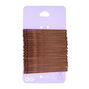 Grandes &eacute;pingles plates - Marron, lot de 30,