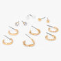 Boucles d&#39;oreilles textur&eacute;es couleur dor&eacute;e - Lot de 6,