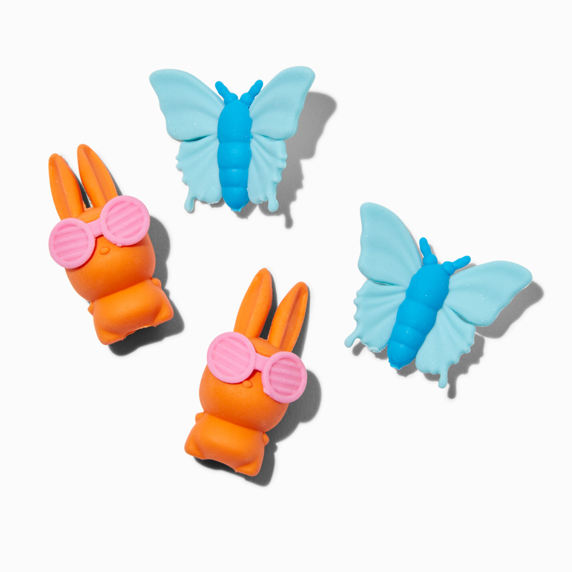 View Claires Bunny Butterfly Erasers 4 Pack information