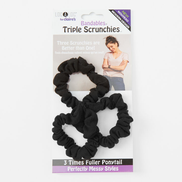 Claire's Trois chouchous Bandables® LocALoc® - Noir