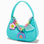 Sac port&eacute; &eacute;paule bleu sarcelle cha&icirc;ne arc-en-ciel Claire&#39;s Club,