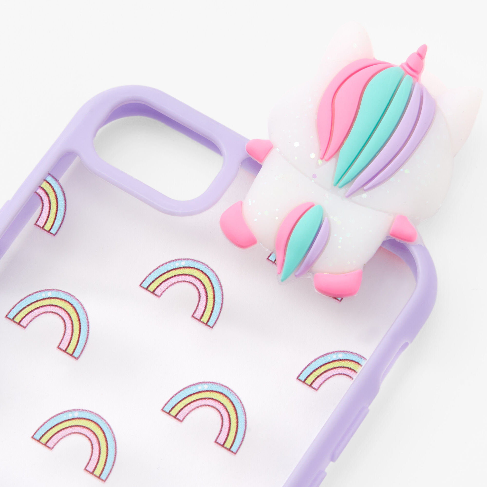 Coque de portable « Peek A Boo » licorne arc-en-ciel - Compatible avec iPhone® 6/7/8/SE,