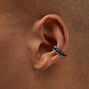 Manchette d&rsquo;oreille strass et pointe noire,