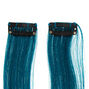 Ombre Faux Hair Clip In Extensions - Blue, 2 Pack,