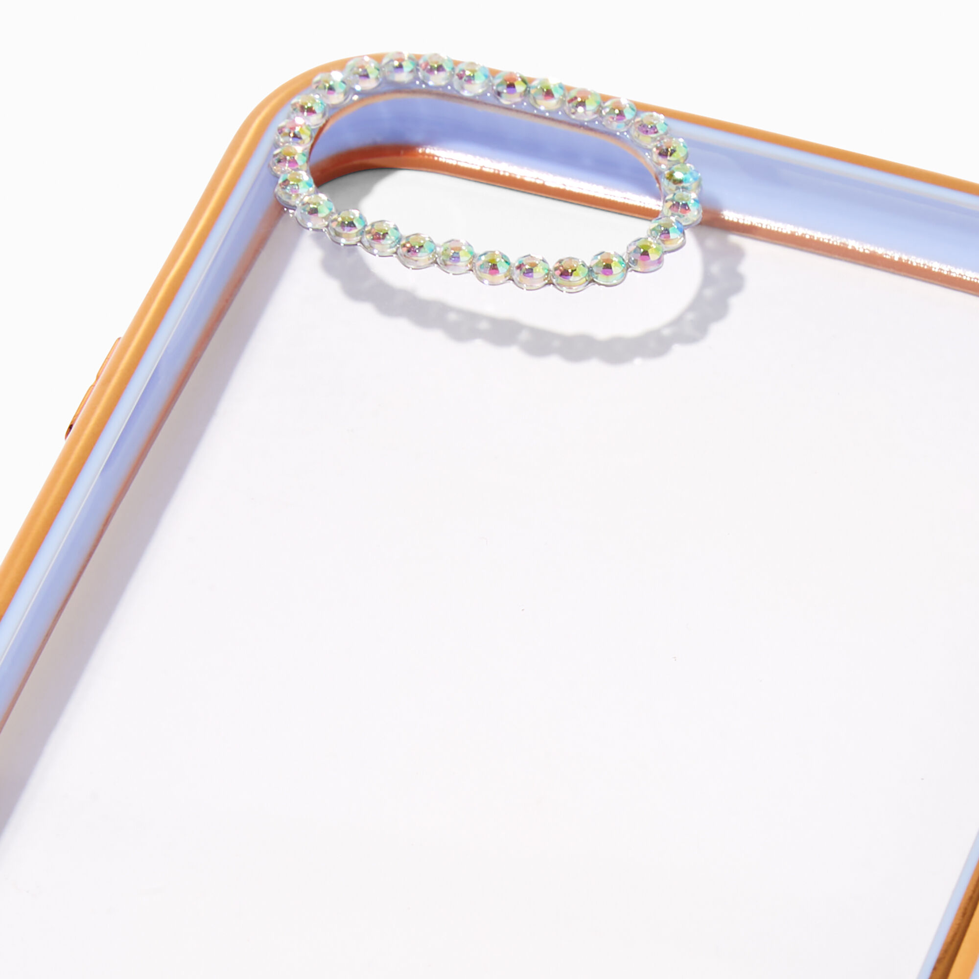 Embellished Clear/Lavender Phone Case - Fits iPhone® 6/7/8/SE,
