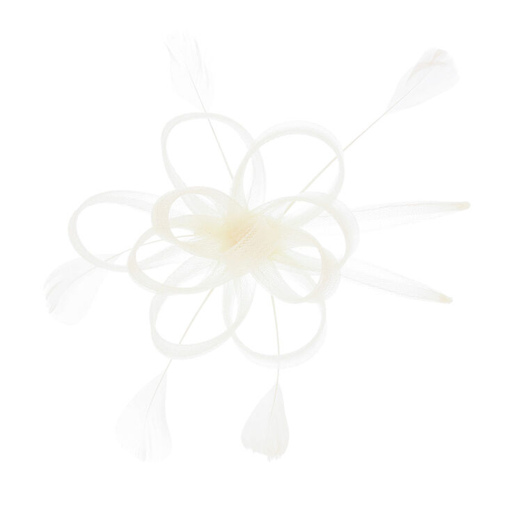 Cream Looped Hair Clip,