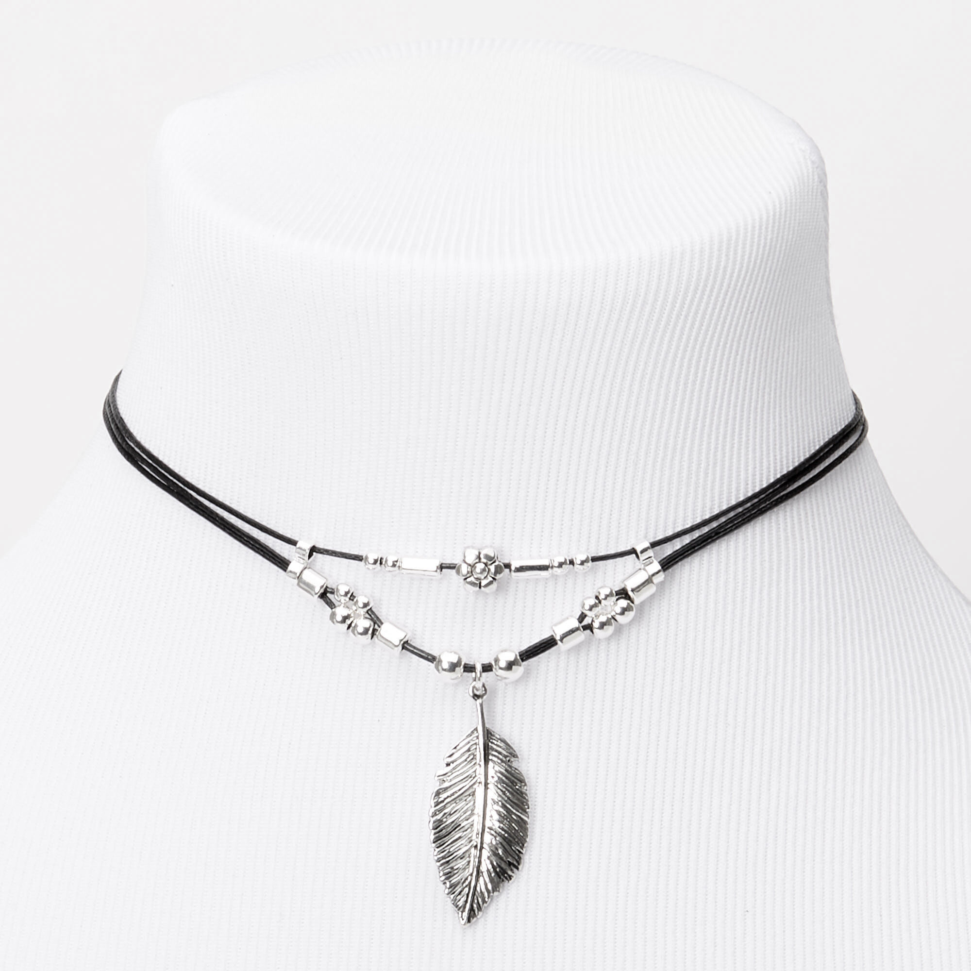 black cord choker necklace