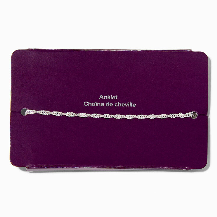 C LUXE by Claire's Sterling Silver Twisted Chain Anklet