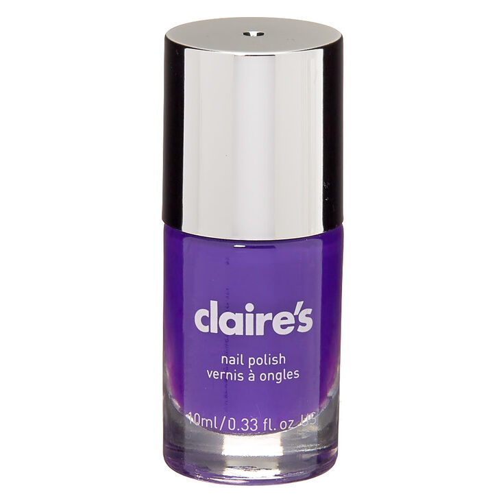 Vernis &agrave; ongles uni violet fluo,