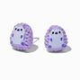 Purple Hedgehog Stud Earrings,
