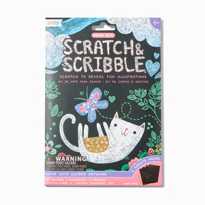 ooly&reg; Cutie Cats Scratch &amp; Scribble Mini Kit,