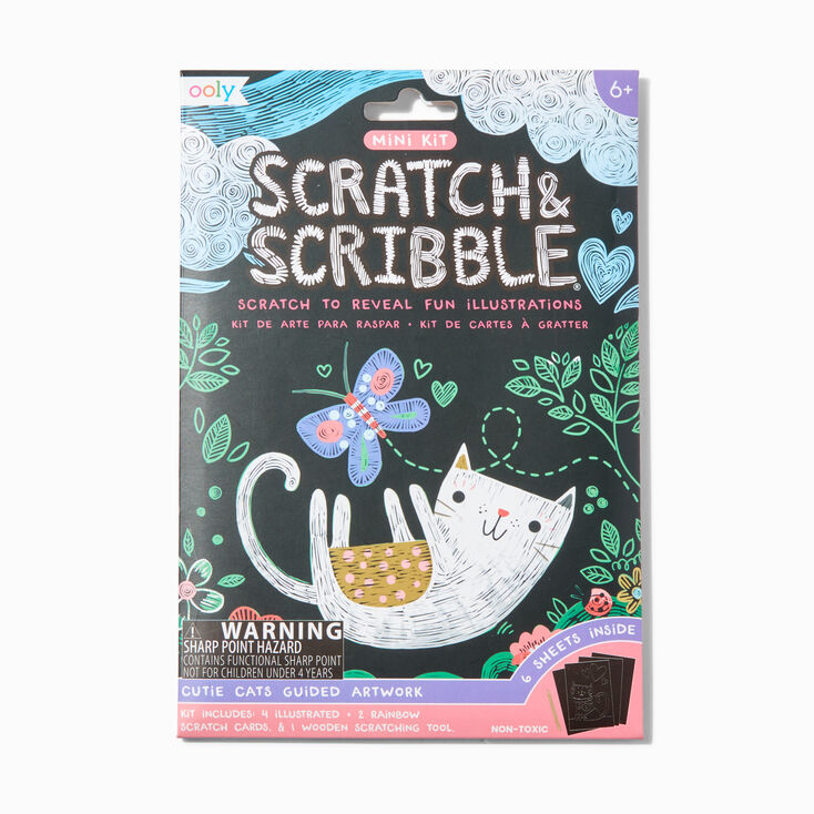 ooly&reg; Cutie Cats Scratch &amp; Scribble Mini Kit,