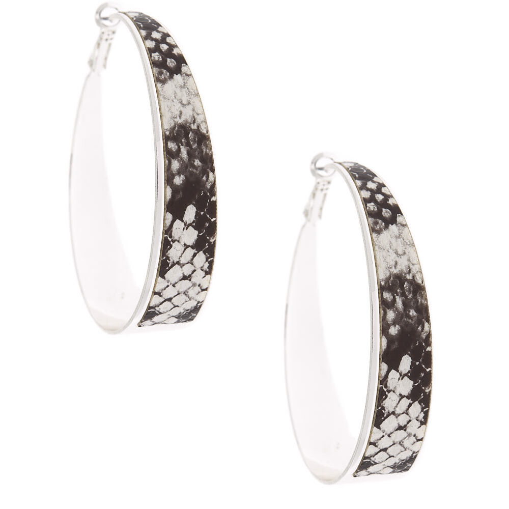 Snake on sale print earrings