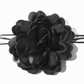 Black Rosette Choker Necklace,