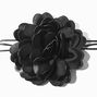Black Rosette Choker Necklace,