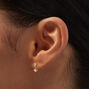 18kt Gold Plated Cubic Zirconia Drop Earrings,