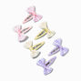 Claire&#39;s Club Pastel Gingham Hair Bow Snap Clips - 6 Pack,