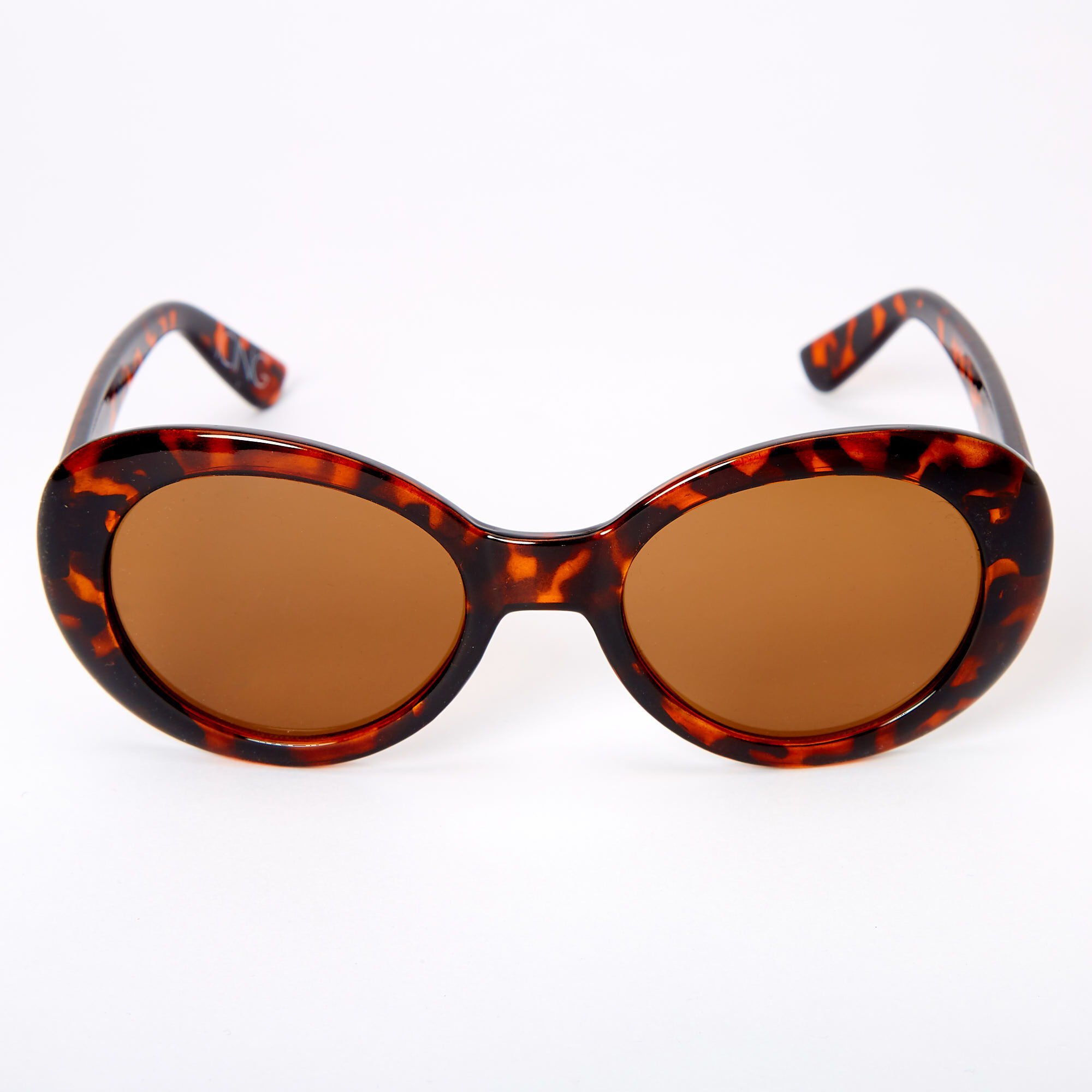 Round Mod Tortoiseshell Sunglasses - Brown,