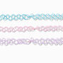 Claire&#39;s Club Pastel Beach Tattoo Choker Necklaces - 3 Pack,