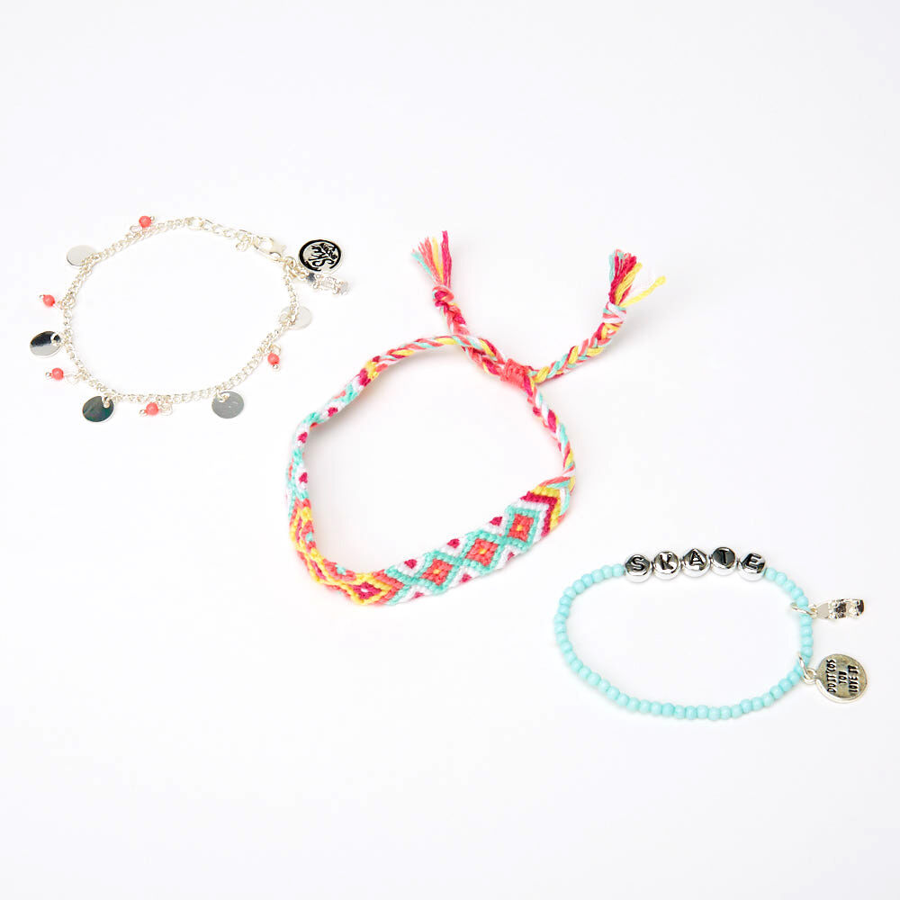 Sky Brown™ Skate Braided bracelets – Mint, 3 pack,