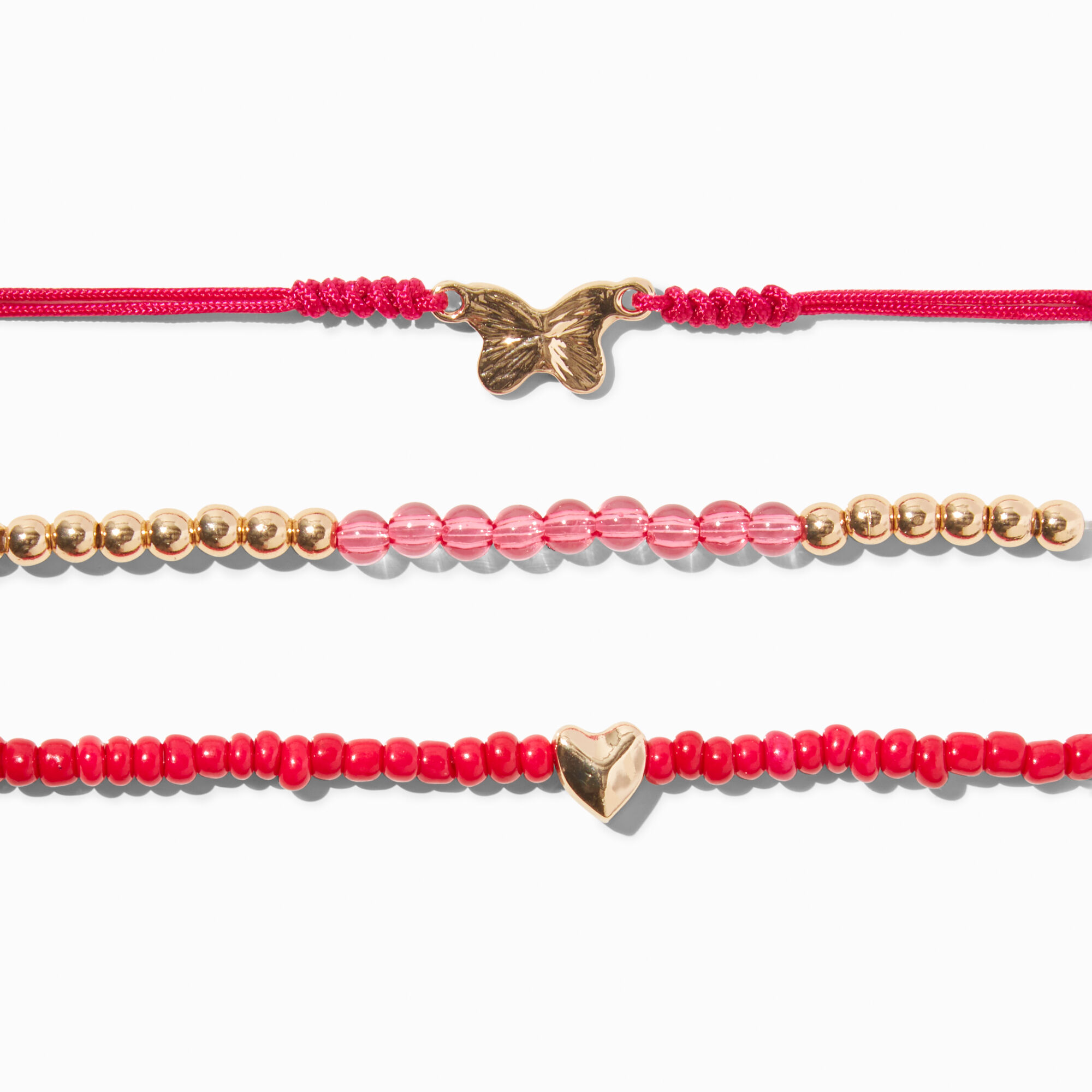 January Birthstone Beaded Stretch Bracelets - 3 Pack,