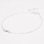 Silver Embellished Evil Eye Chain Anklet,