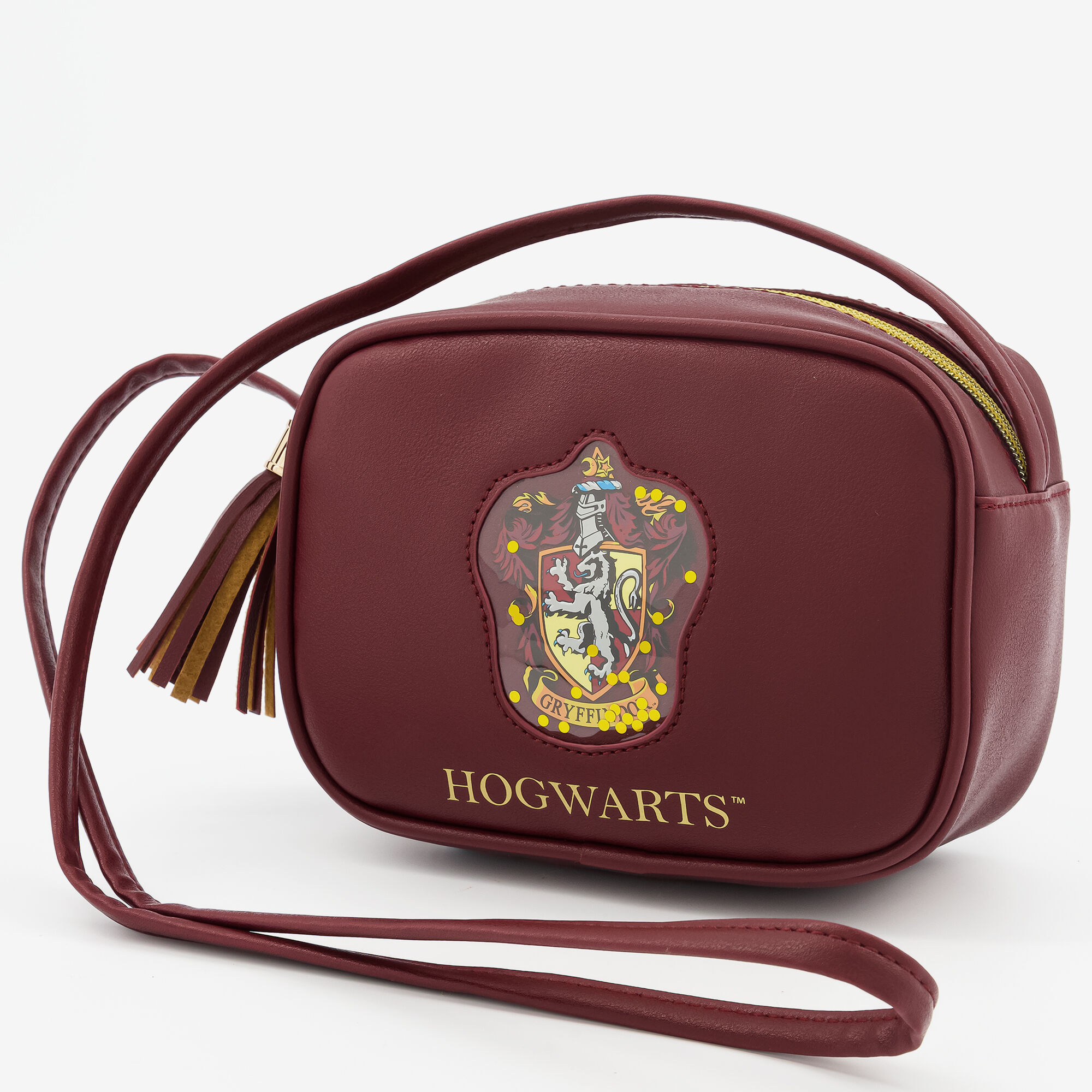 View Claires Harry Potter Gryffindor Crossbody Bag Burgundy information