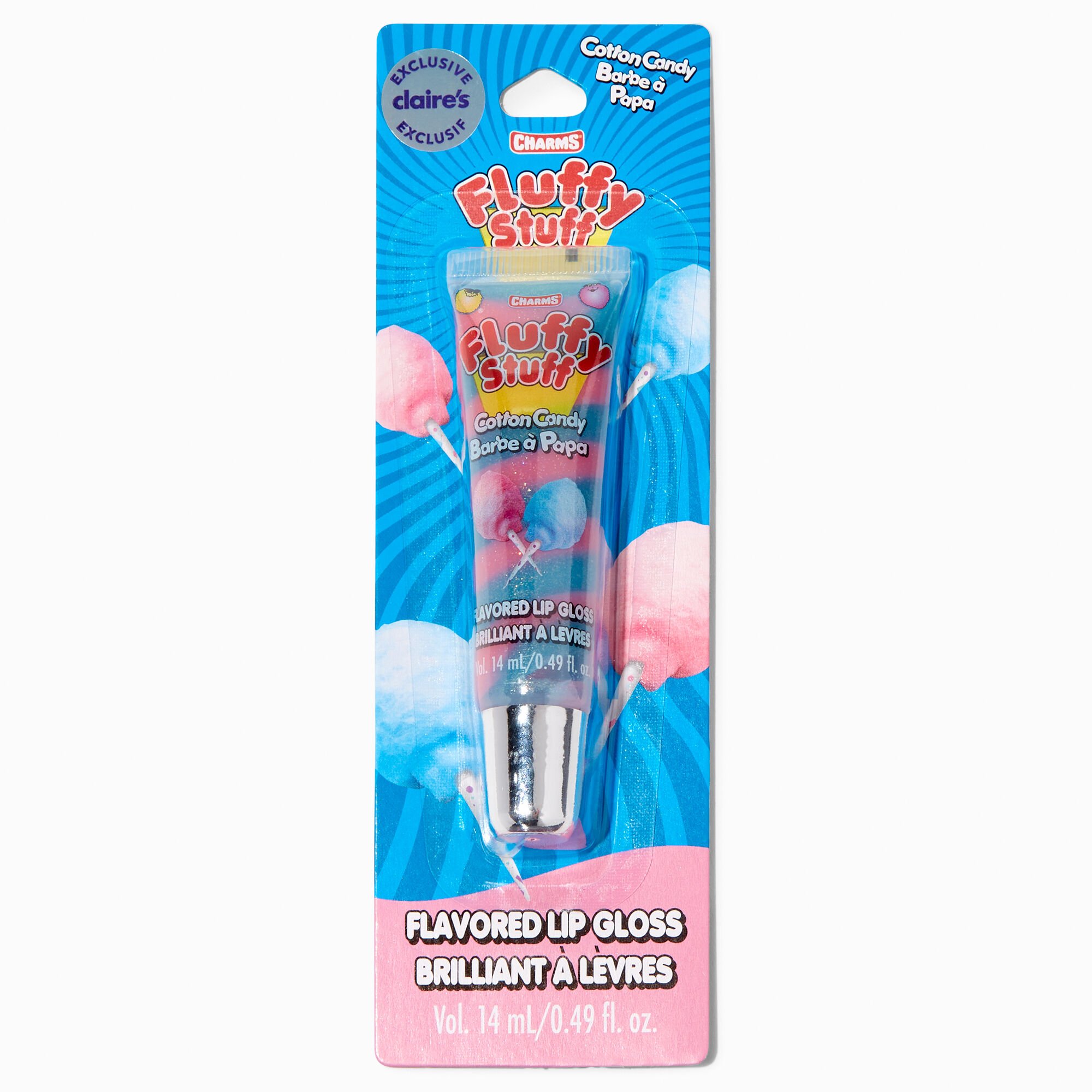 View Charms Fluffy Stuff Claires Exclusive Flavored Lip Gloss Tube Cotton Candy information