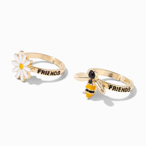 Best Friends Gold Bee &amp; Daisy Rings &#40;2 Pack&#41;,