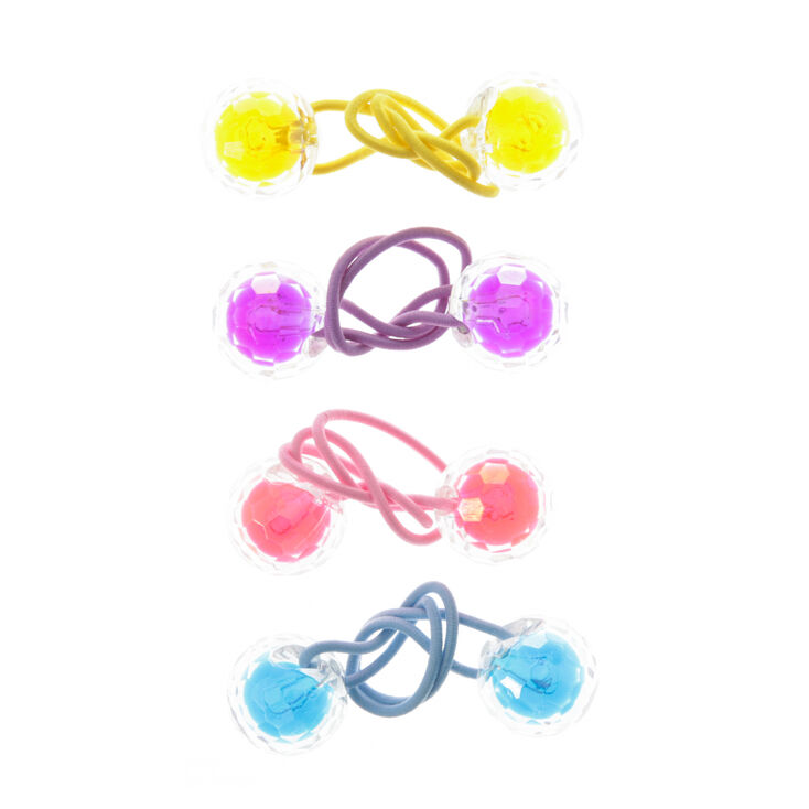 Claire&#39;s Club Bright Rainbow Disco Hair Bobbles - 4 Pack,