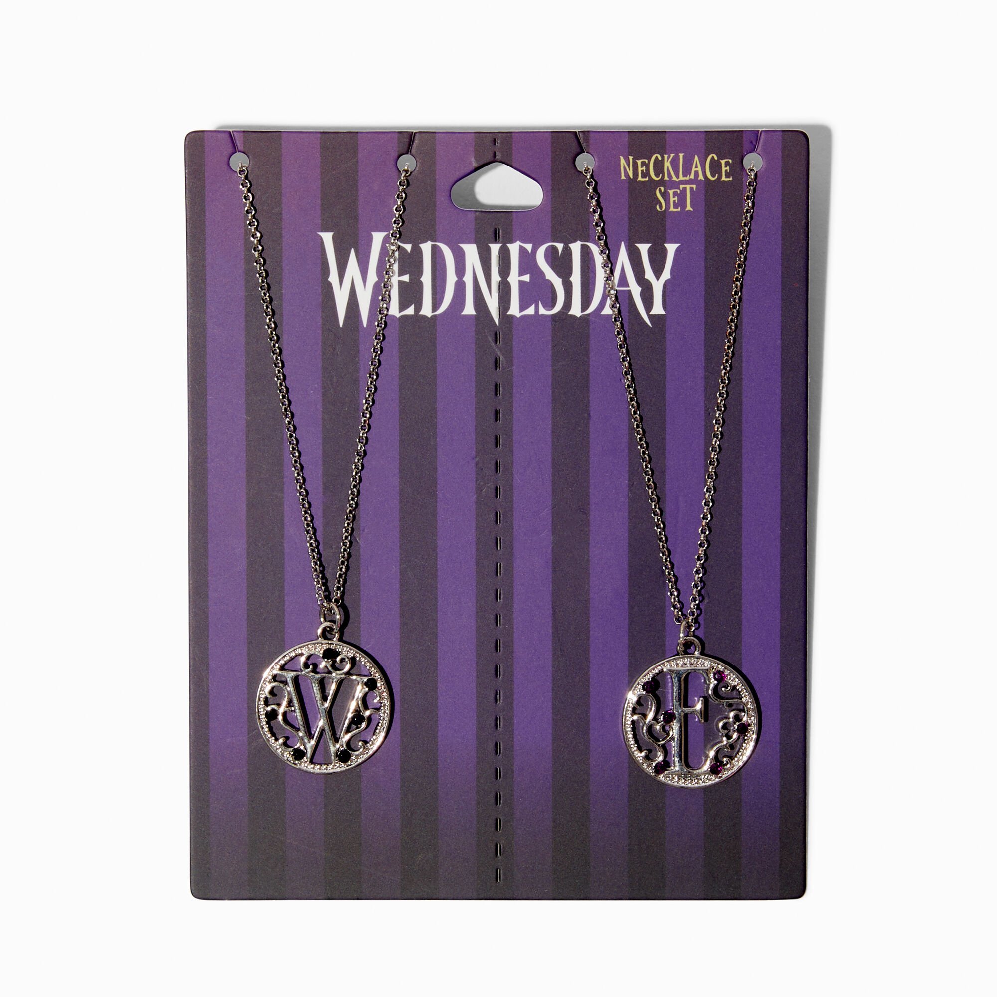 View Claires Wednesday Enid Best Friends Necklaces 2 Pack Silver information