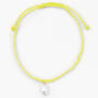 Pearl Charm Yellow Tie Cord Anklet,