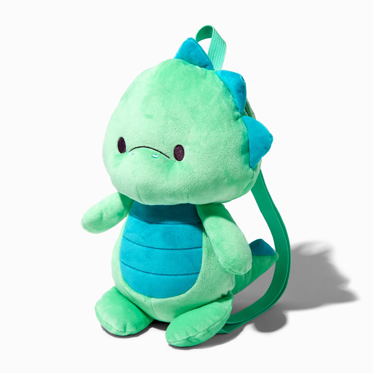 Claire&#39;s Club Plush Green Dinosaur Mini Backpack,