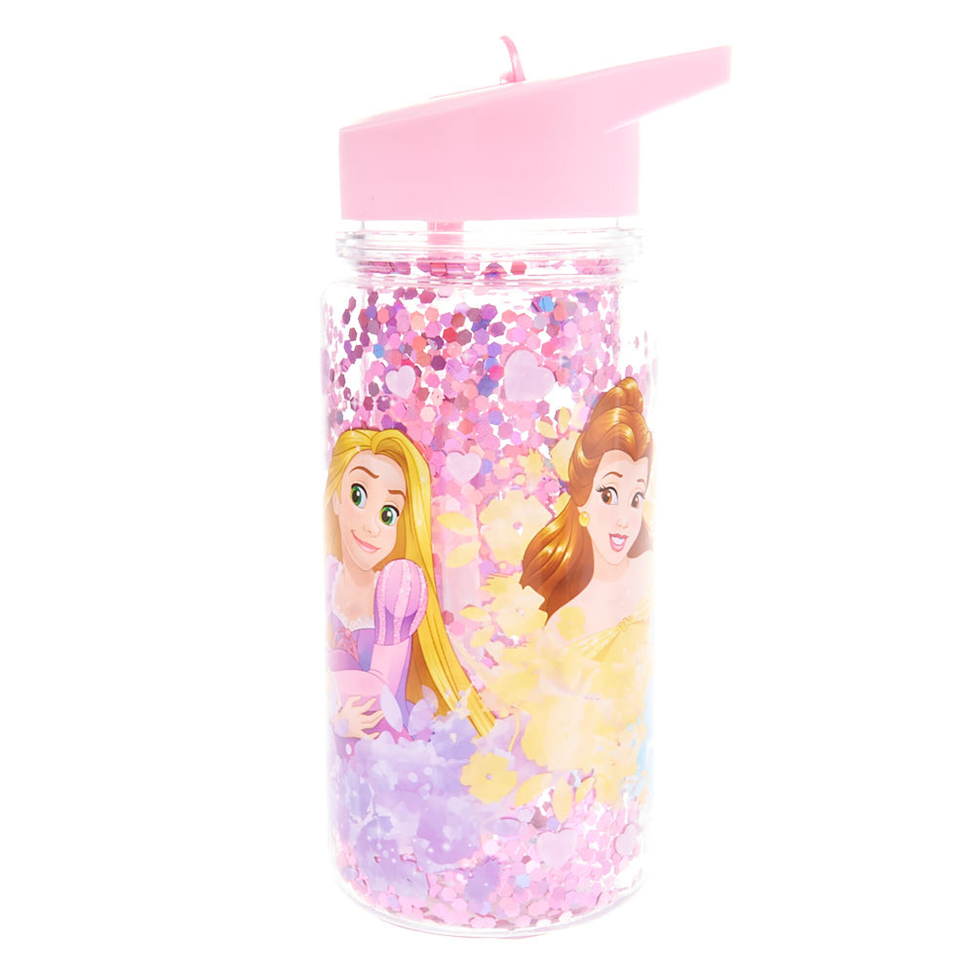 Disney Princess Glitter Water Bottle Pink Claire's