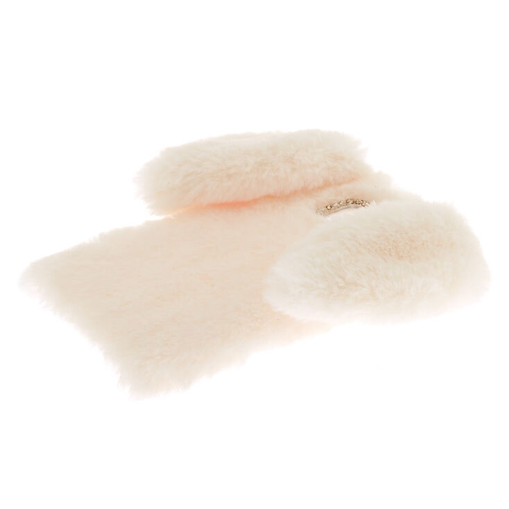 White Fur Bunny Phone Case - Fits Samsung Galaxy S7,