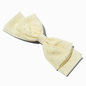 Ivory Embellished Bow Hair Clip,
