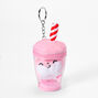 Pink Chibi Hamster Cup Keychain,
