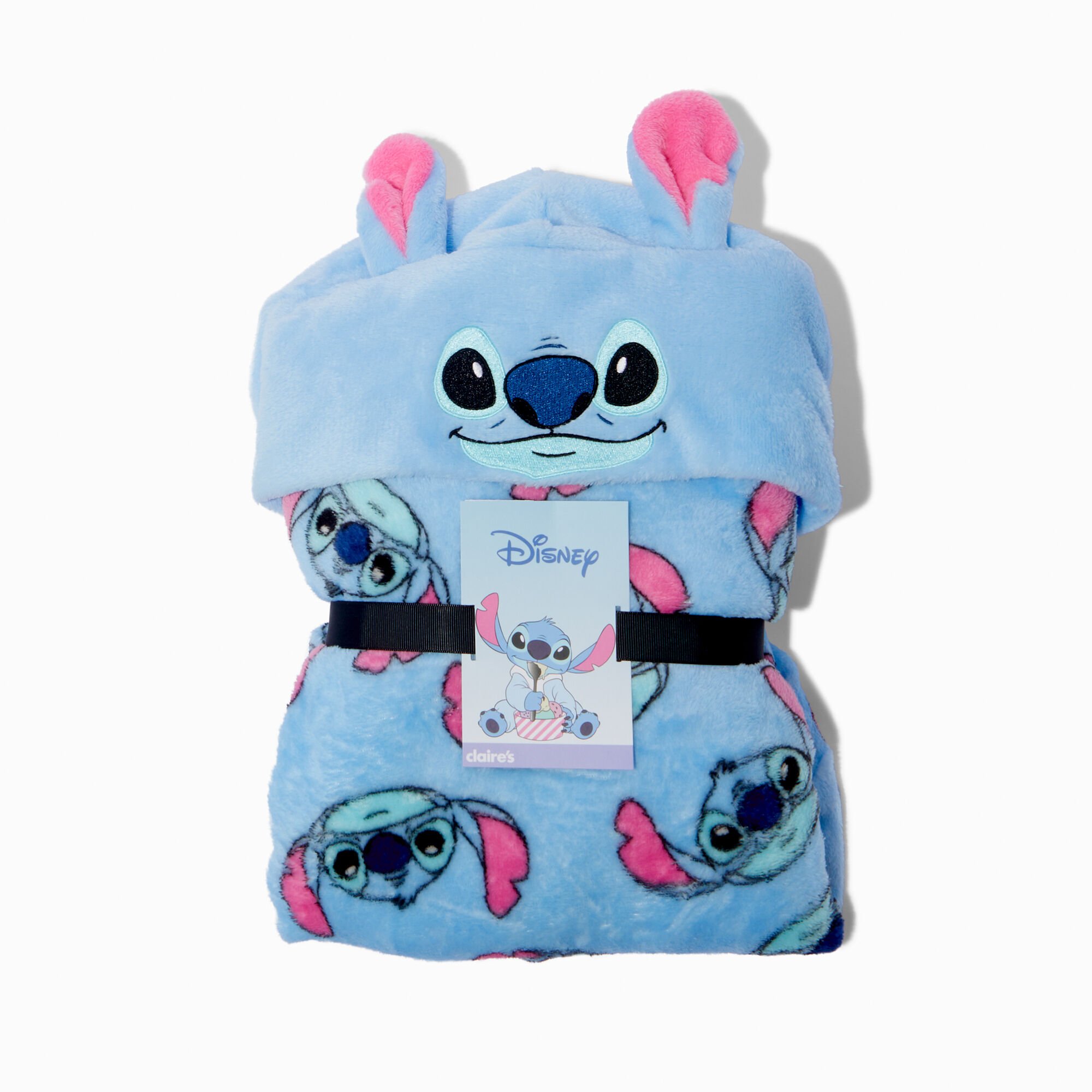 Disney Stitch Claire's Exclusive Slumber Party Hoodie Blanket,