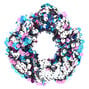 Medium Blue &amp; Purple Reversible Sequin Hair Scrunchie,