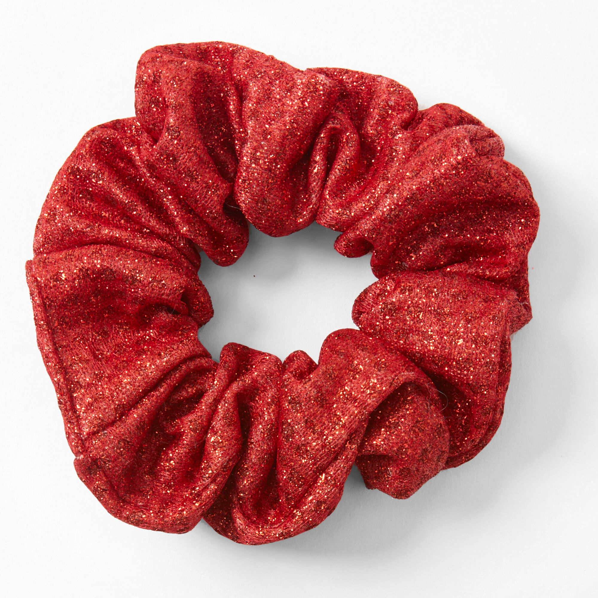 Claire's Chouchou à sequins de taille moyenne - Rouge