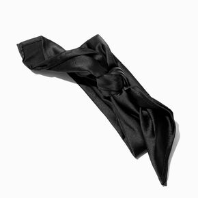 Black Satin Bandana Headwrap,