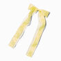 Barrette &agrave; n&oelig;ud satin&eacute;e dentelle jaune,