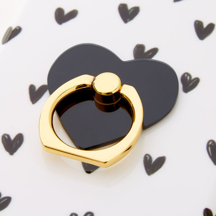 Heart Ring Holder Protective Phone Case - Fits iPhone XR,