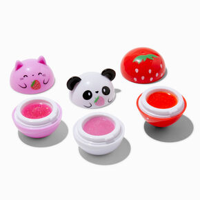 Strawberry Critters Flavoured Lip Balm Pot Set - 3 Pack,