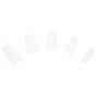 Glue On Coffin Faux Nail Set - Clear, 100 Pack,