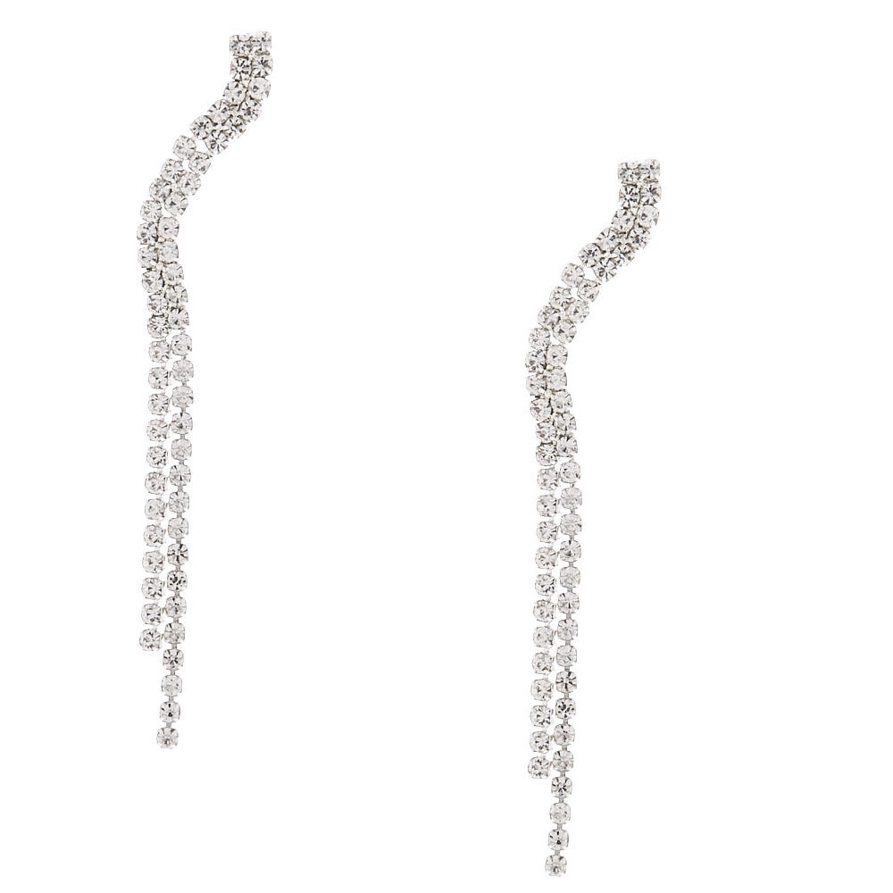 Vintage James Arpad Long Rhinestone Ball Drop Earrings – Recess