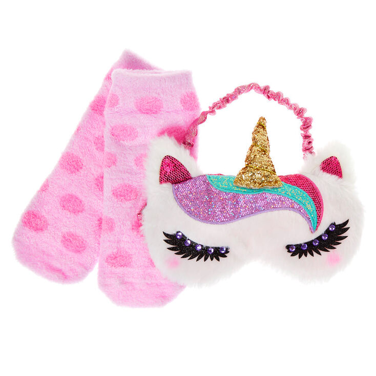 Miss Glitter The Unicorn Sleeping Mask Sock Set Claire S Us