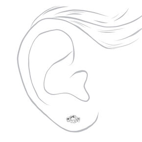 Silver-tone Celestial Stud Earrings - 9 Pack,