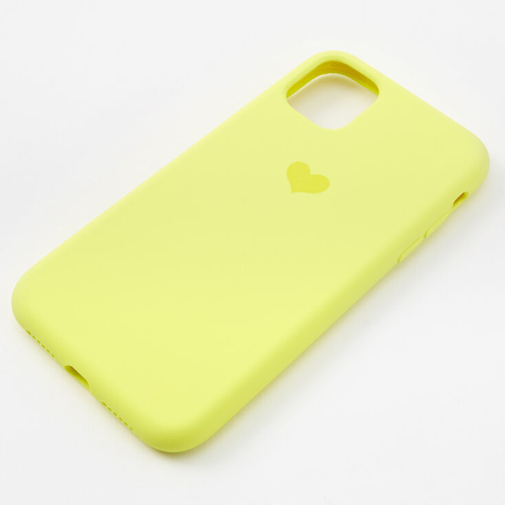 Neon Yellow Heart Phone Case - Fits iPhone&reg; 11,